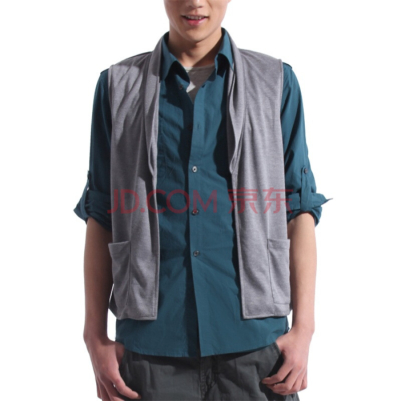 <em>男装 休闲</em>针织<em>马甲</em> DD12401082 灰色 180/11