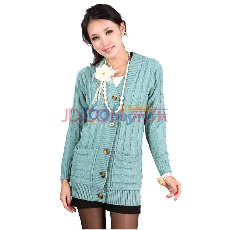 韵奴yunnu 春秋新款时尚<em>毛衣</em> 单排扣中<em>长款</em>针织