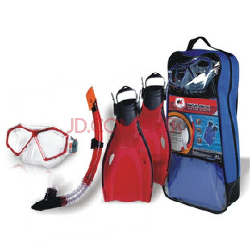 威玛斯winmax专业潜水呼吸管套装泳镜潜水镜\/呼吸管\/脚蹼 WM-MSF001 红色图片