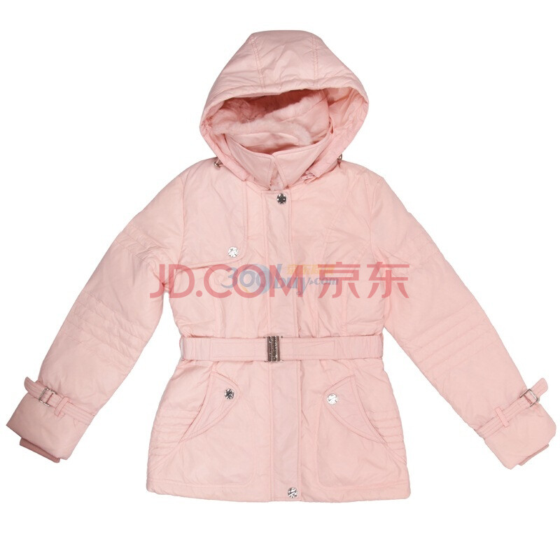 【雅鹿束腰修身獭兔毛领<em>女士中款羽绒服</em>YBC2