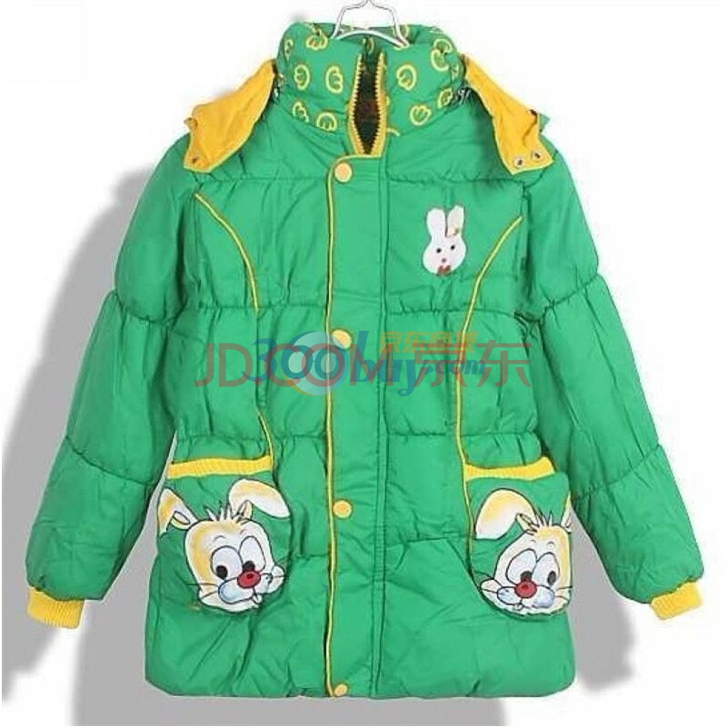 新款兔子儿童<em>厚</em>棉衣<em>女童</em>外套