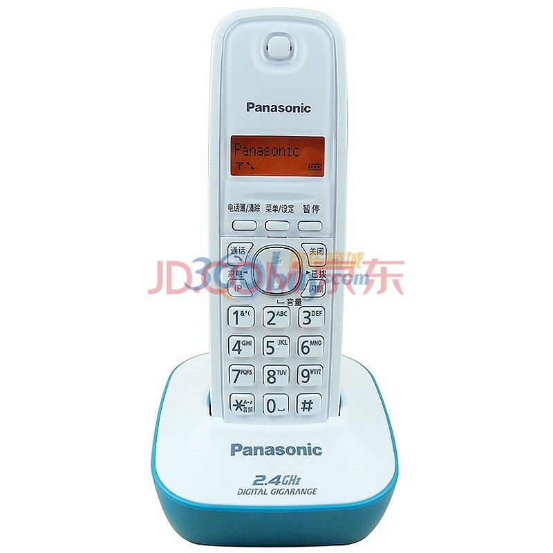 松下(Panasonic) KX-TG12CN-1 2.4G 数字无绳电话机（湖水蓝）