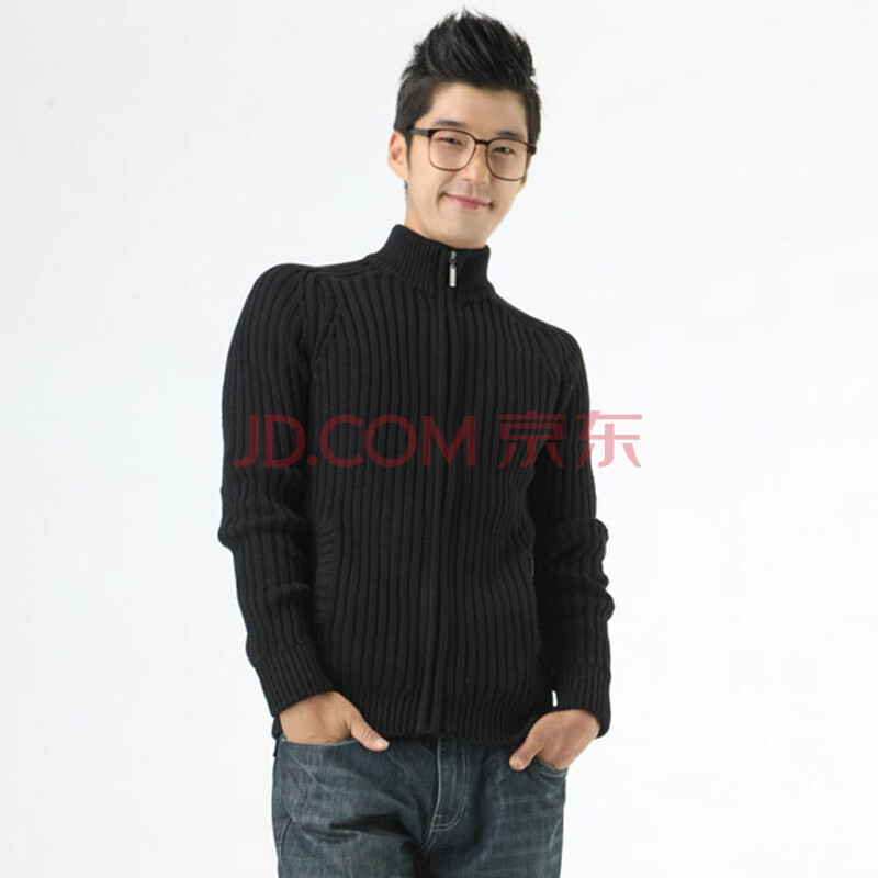 韩都衣舍 韩国<em>毛衣</em>秋冬季新品男装长袖<em>拉链毛</em>