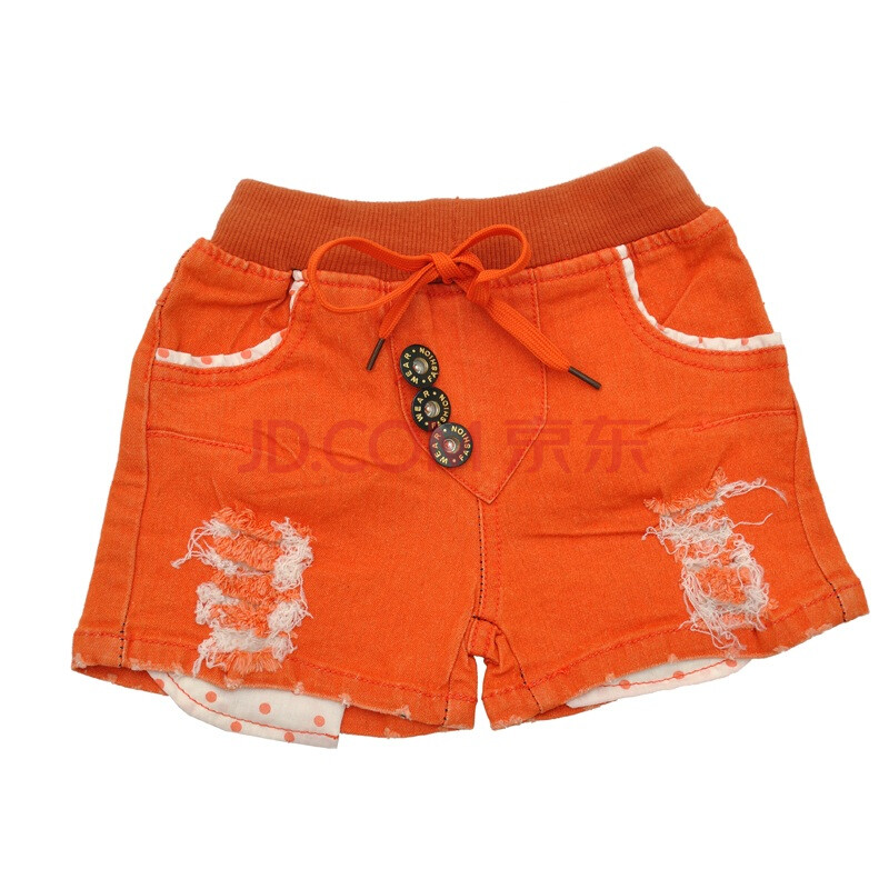 七彩猪 做旧风格儿童<em>短裤</em>子<em>韩版</em>小<em>女生</em>夏季休