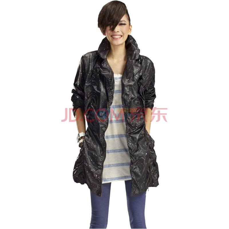 七格格 OTHERMIX 春秋<em>女士</em>风衣 长款<em>外套</em> 黑