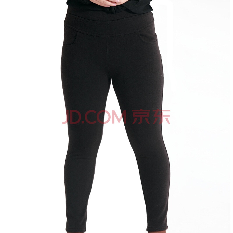 MSSHE加大码女装冬装2011胖人加厚紧身显瘦打底裤长裤子9025 黑色 T6