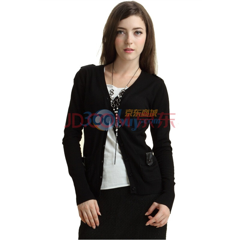 欧秀芭莎 chicbaza <em>百搭</em>长袖<em>针织开衫</em>外套 FP0