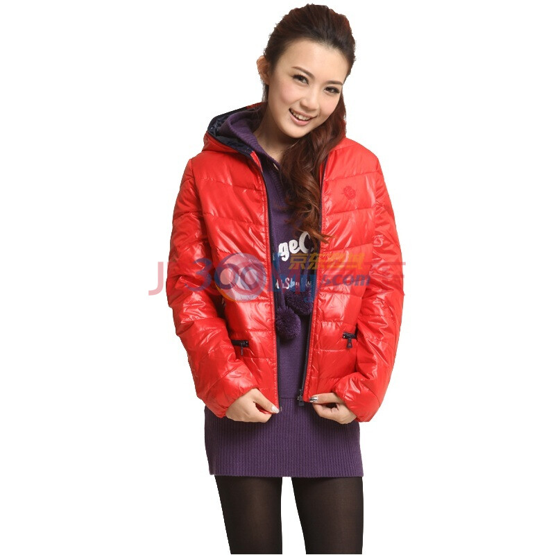 MBSKY蓝色天空<em>女款</em>短款<em>连帽羽绒服</em>0815190
