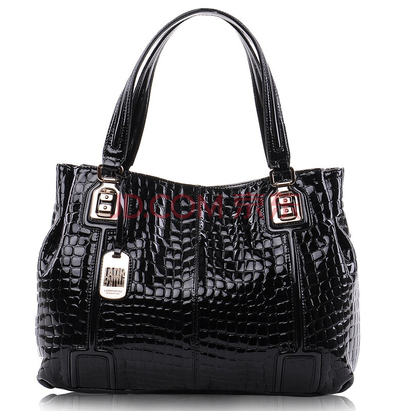 老人头LAORENTOU欧美时尚女士手提包121176L 黑色图
