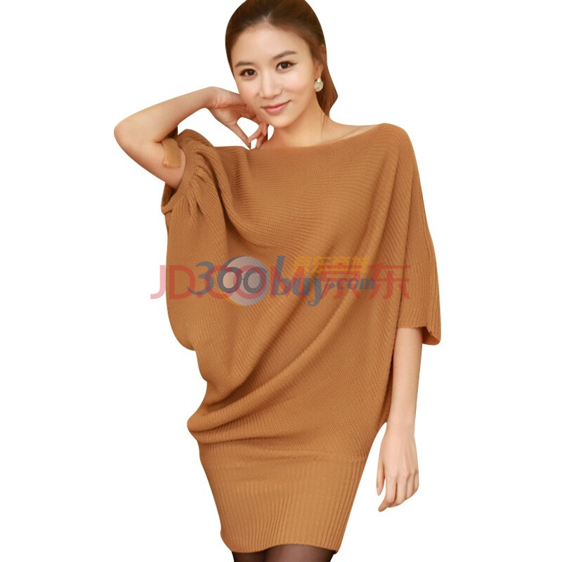 韩都衣舍 韩国2012春装上新女针织衫纯色一字