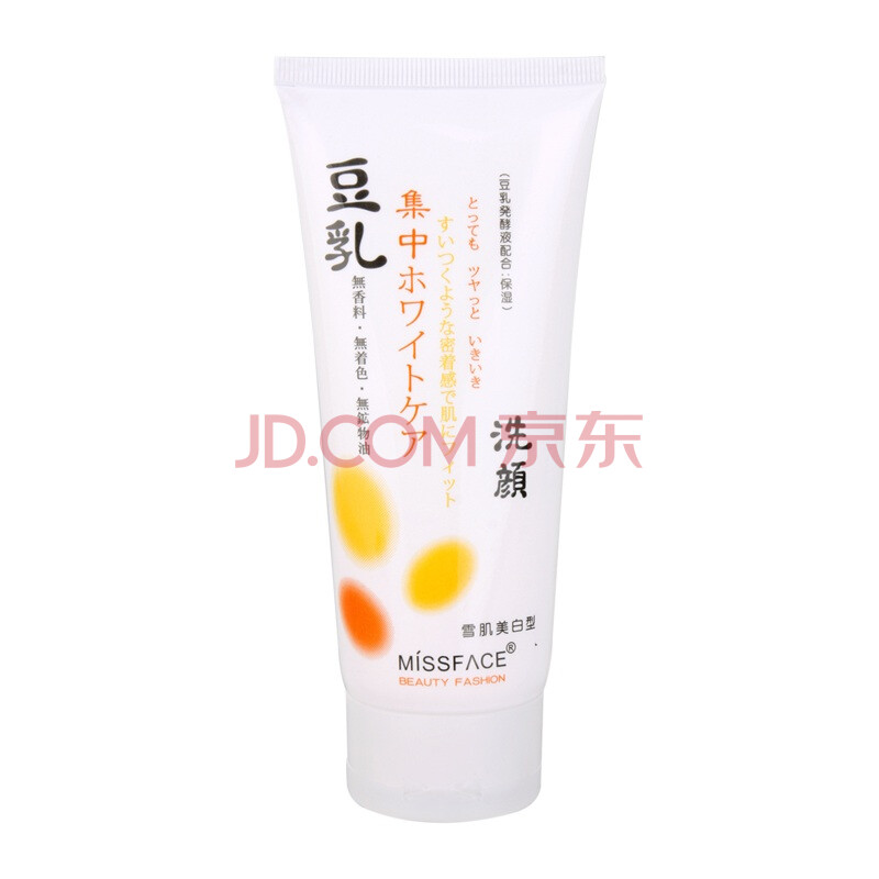 MISS FACE豆乳雪肌美白型洁面膏150g日本人气药妆