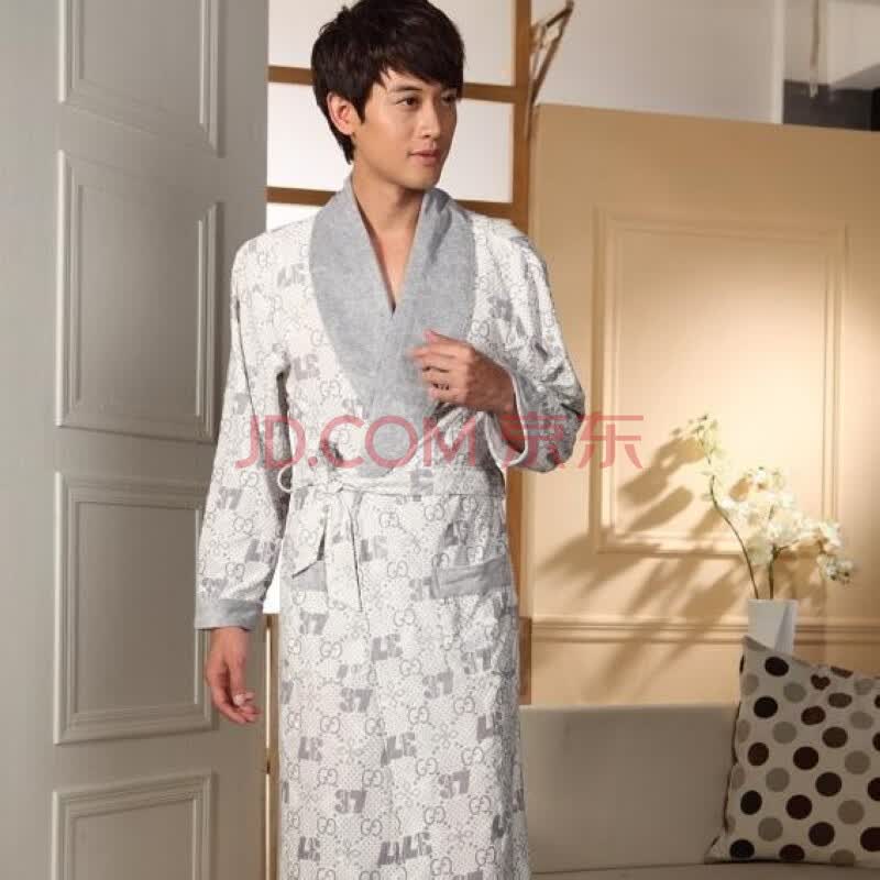 茹雨 秋<em>冬季</em> <em>男款</em> 长袖帅气 男士<em>纯棉 睡衣</em> 睡袍