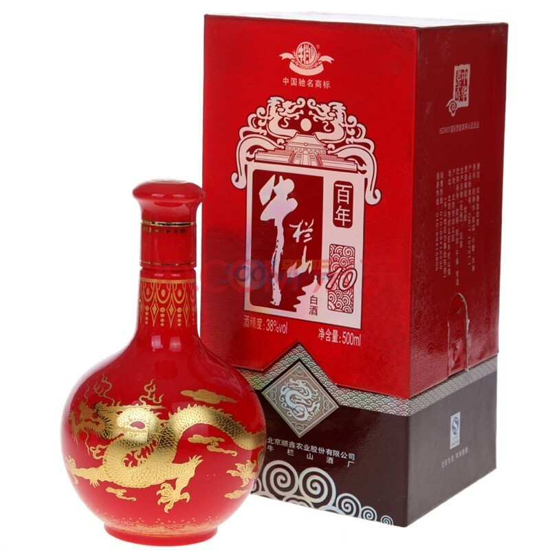 百年牛栏山十年38度500ml浓香型白酒图片