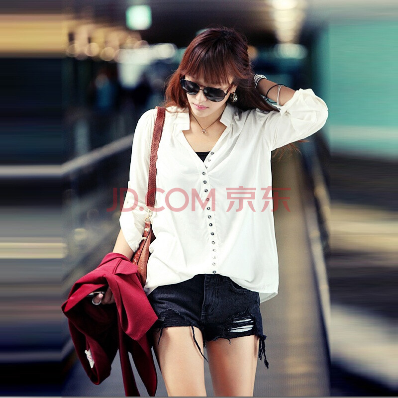 <em>韩都衣舍</em> 韩国<em>衬衫</em>新款夏装纯色<em>女衬衫</em>GY025