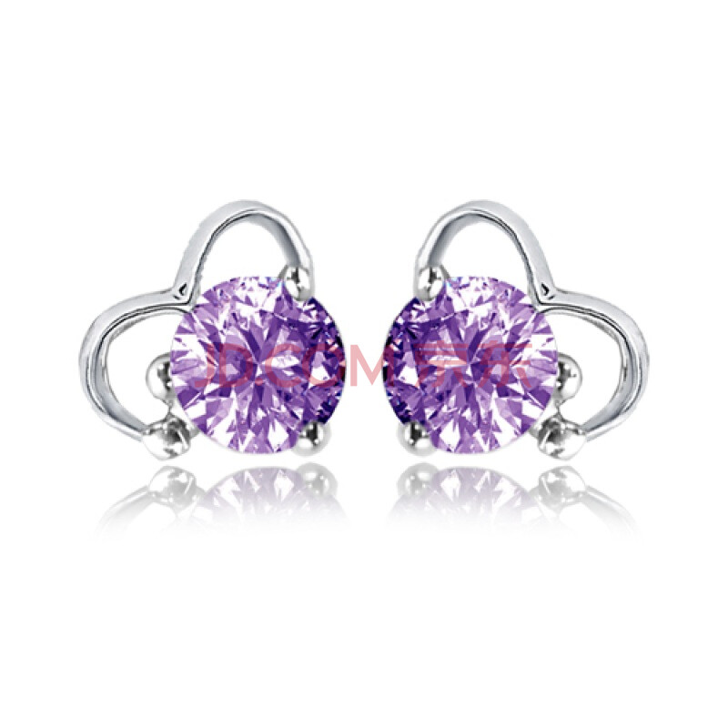 eQute依特 925<em>纯银</em>熏衣草系列<em>耳钉</em> 甜芯<em>图片</em>