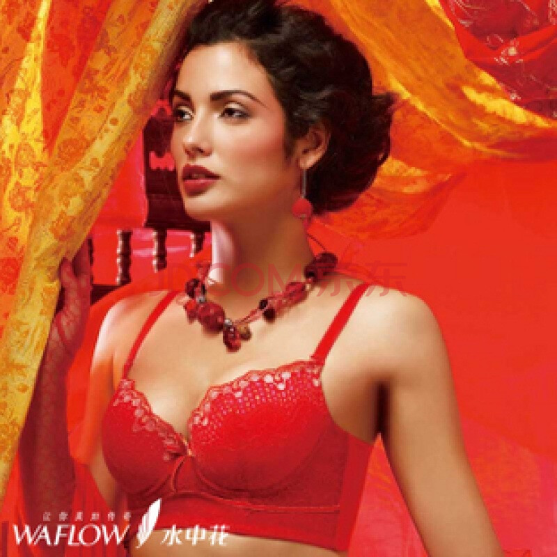 水中花聚拢<em>调整型</em> 蕾丝加宽丰胸 防<em>下垂文胸</em>8