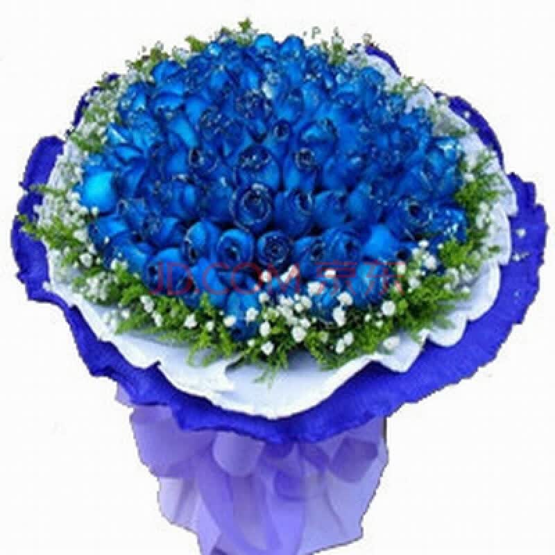 蓝色妖姬情人节鲜花速递 <em>生日</em>礼物 <em>送女友送</em>老