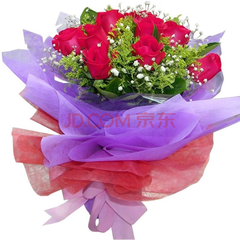 <em>女友生日</em>礼物<em>鲜花</em>速递 情人节9朵红玫瑰【尚雅