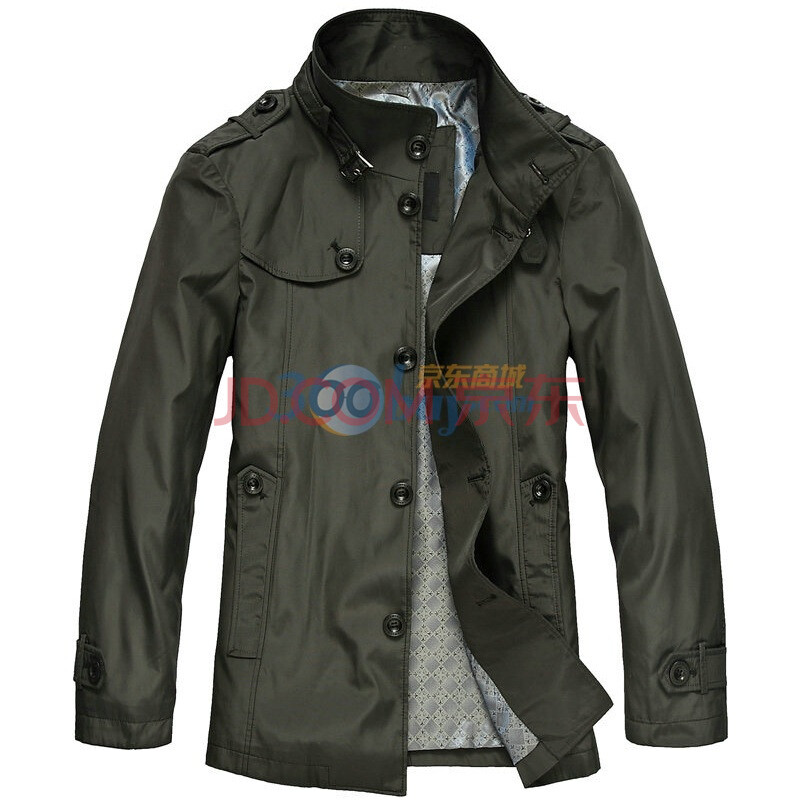 EBG男装2012春装新款立领<em>时尚</em>中长款<em>风衣男</em>