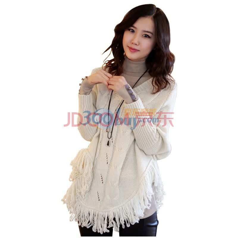 天空岛韩国斗篷<em>流苏</em>披肩<em>毛衣外套</em>c204j