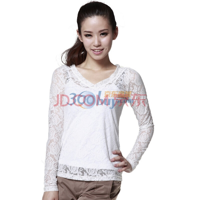 音曲女装 春装新款 性感时尚 蕾丝上衣T恤 YLQ