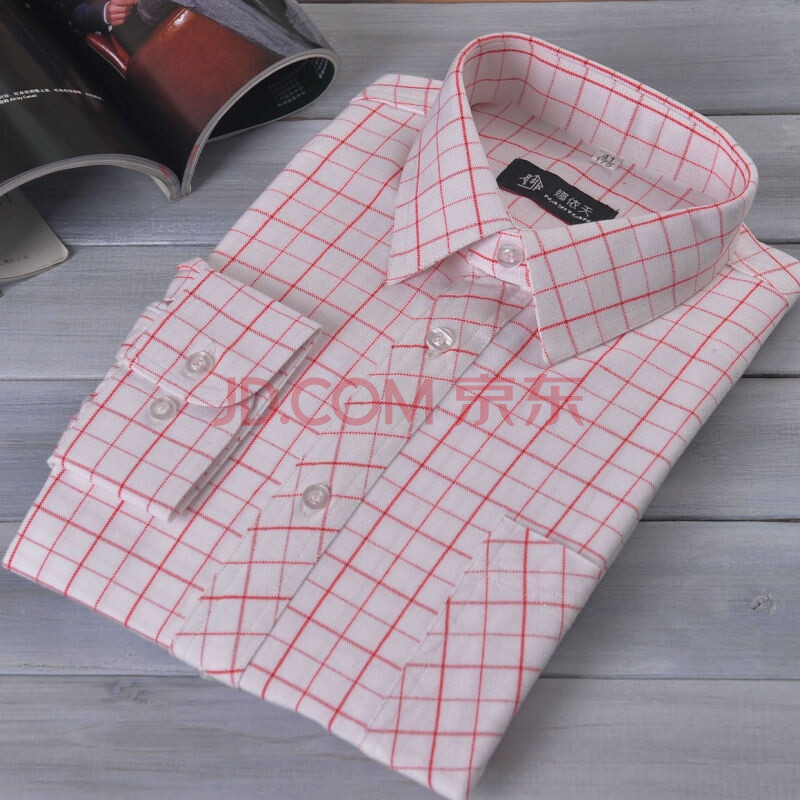 娜依天衬衫纯棉粗布男士衬衫 白色 180\/100图