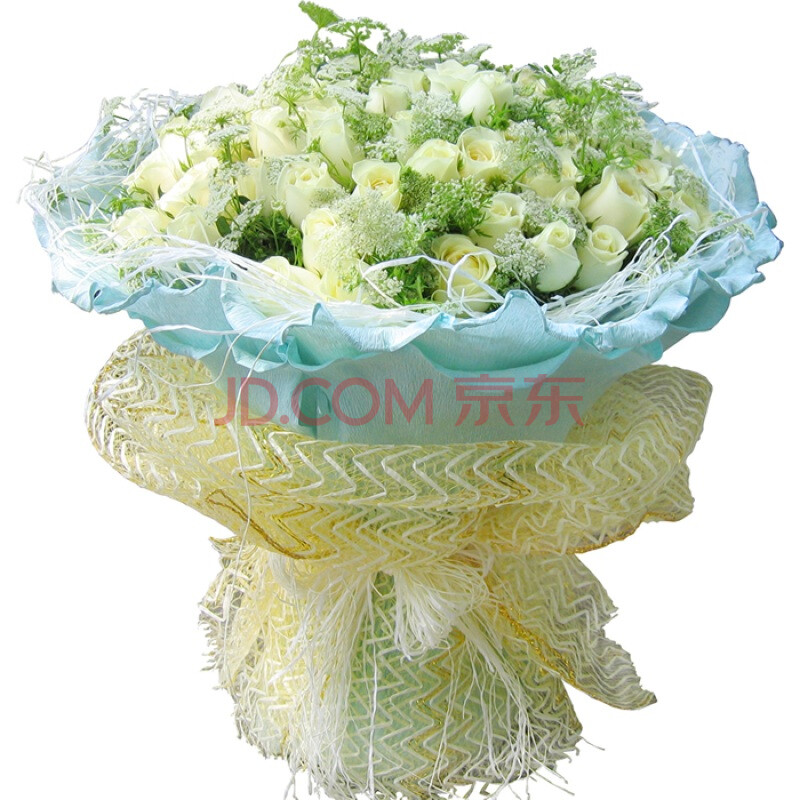  鲜花 速递 99朵精品白玫瑰  睡美人  爱情 鲜花  生
