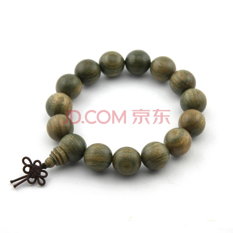 仙源木艺\/绿檀木佛珠手链\/男女手串\/15mm图片