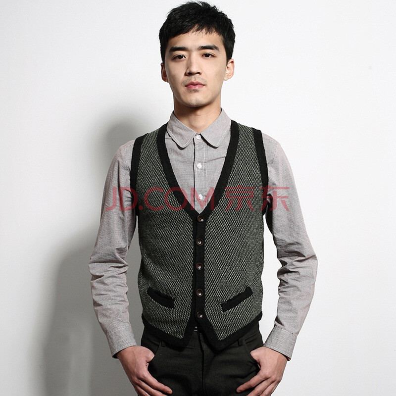 戒面/I&R 男装 2012春装新款<em>马甲</em> 韩版<em>男士马</em>