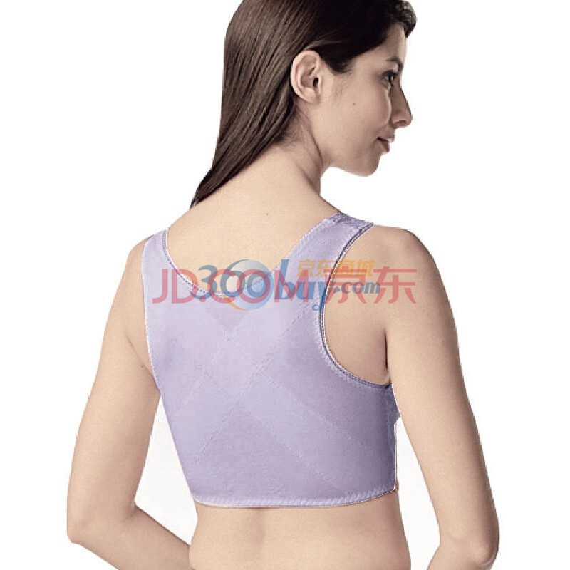 薇娜薇宽蕾丝肩带<em>前拉链</em>舒适塑身<em>文胸</em> 无钢圈