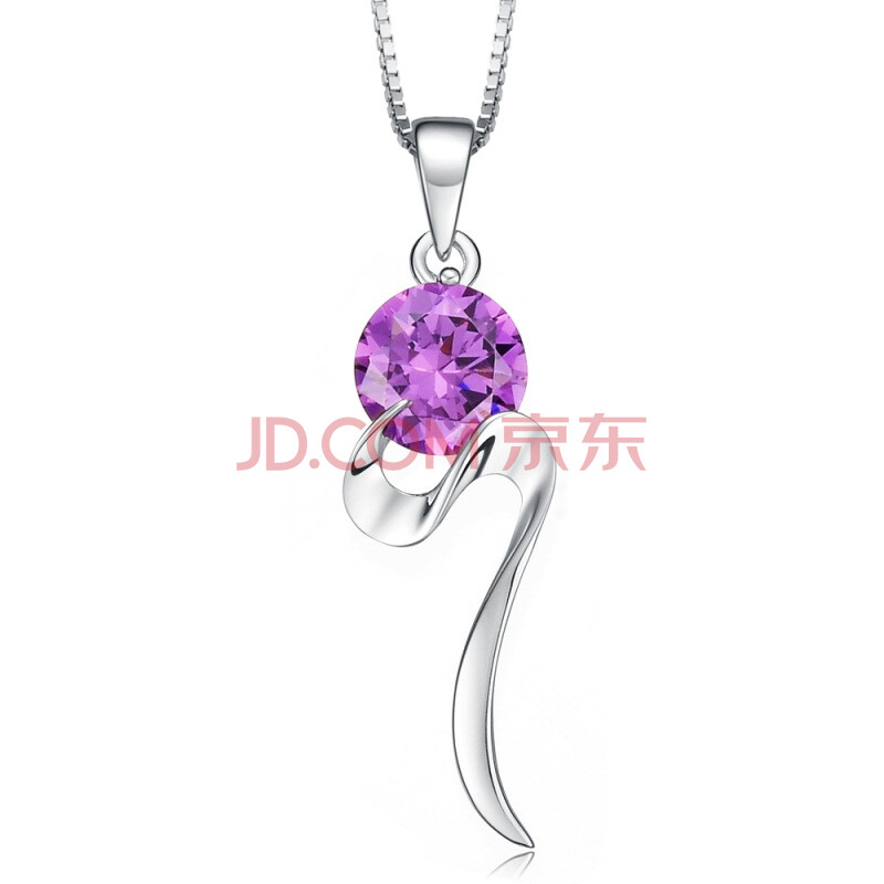 7度<em>银饰</em> 925纯银配饰 时尚<em>女士项链</em> 缎妙吊坠 