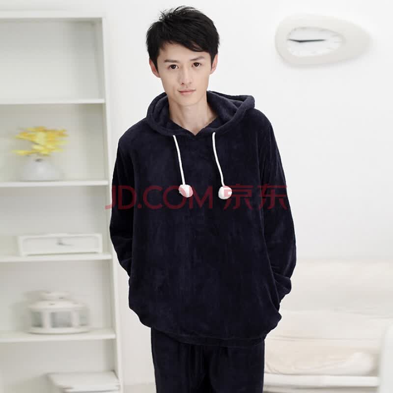 爱戴琳秋<em>冬季</em>新品休闲男士<em>珊瑚绒</em>长袖<em>睡衣</em>家居