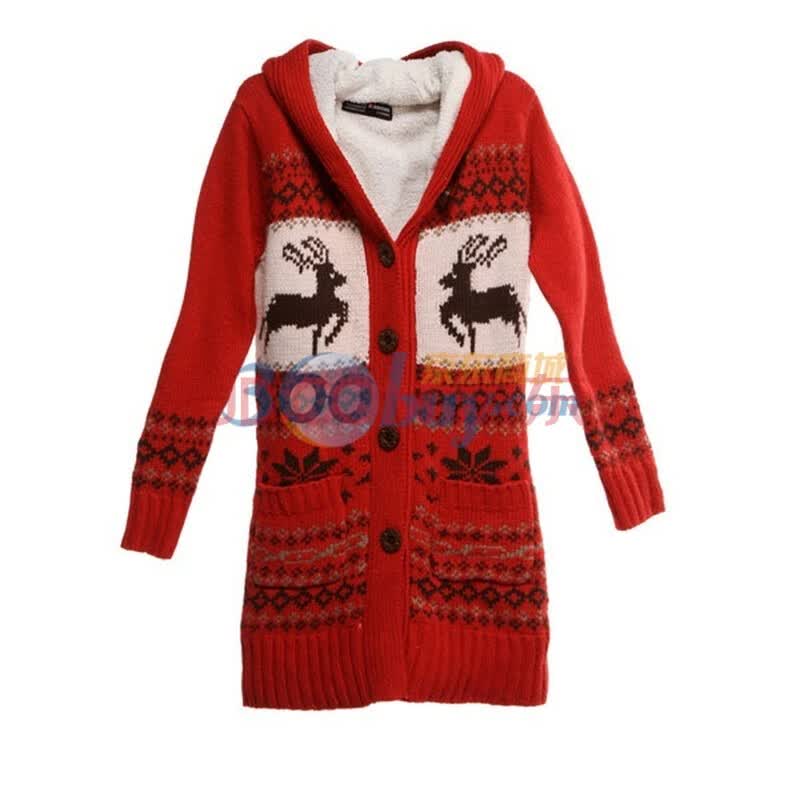 独辫子春装<em>加绒加厚</em>内胆 时尚<em>毛衣</em> 新年小鹿提