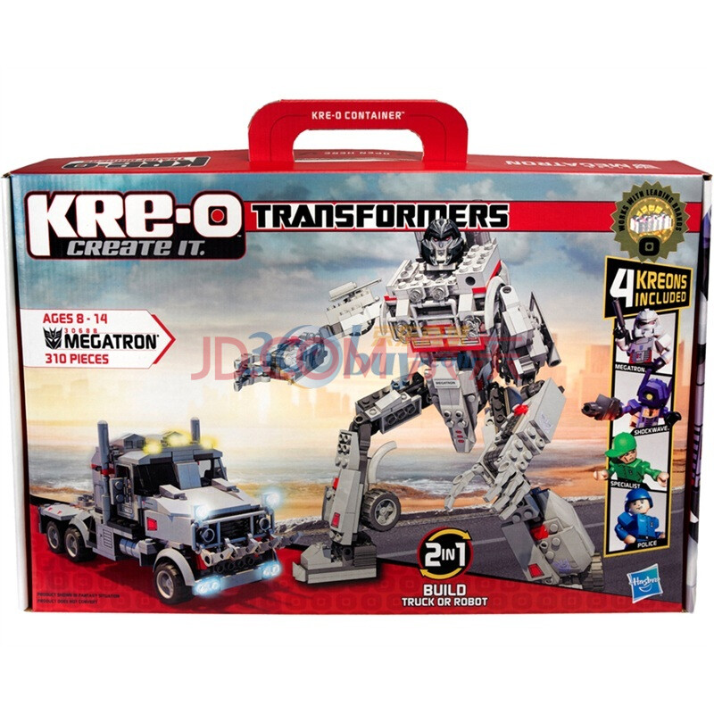 孩之宝 Ker-o 酷垒 变形金刚积木威震天送人偶