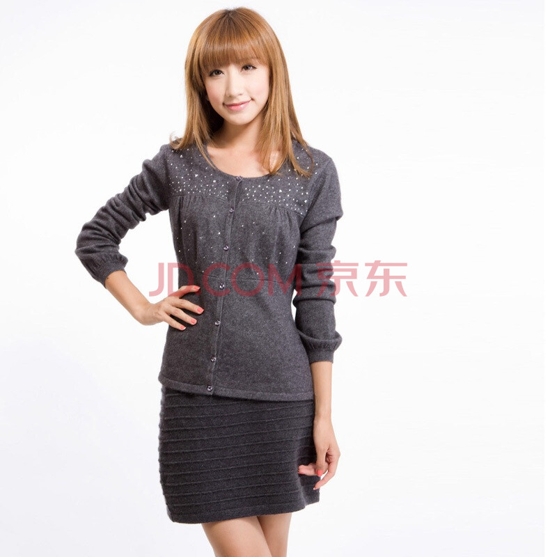 HZ 时尚韩版女装圆领<em>山羊绒</em>条纹针织<em>羊绒</em>打底