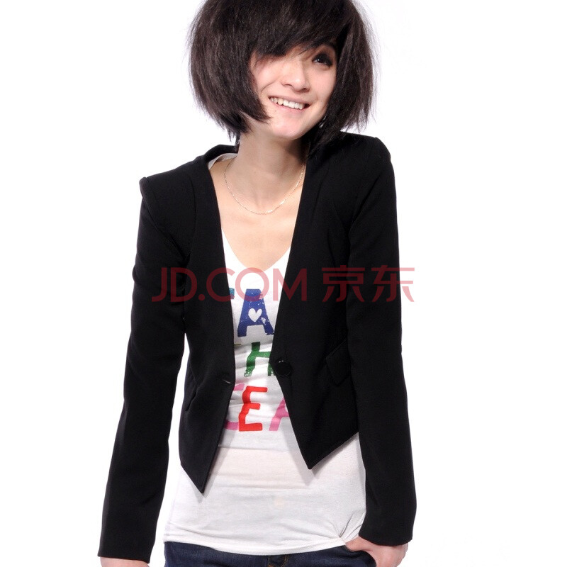 十衣素 热卖 韩版新款 <em>修身</em>垫肩<em>短款</em>OL<em>小西装</em>
