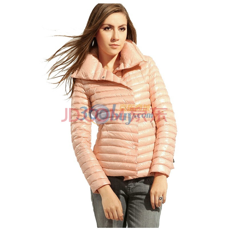 米尚 MISUN 超轻薄短款羽绒服外套 淡粉 L图片