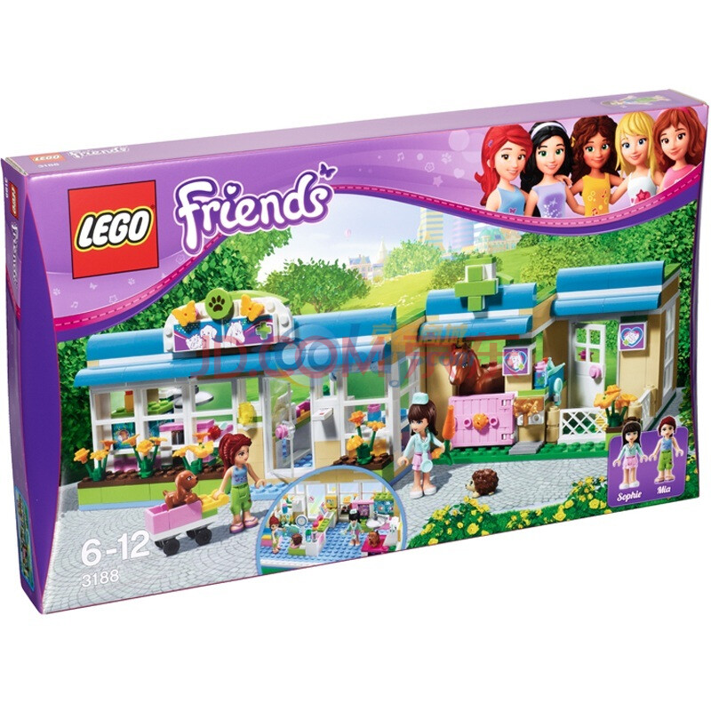 <em>LEGO</em> <em>乐高</em> L3188 <em>女孩</em>系列 心湖宠物医院 <em>玩具</em>