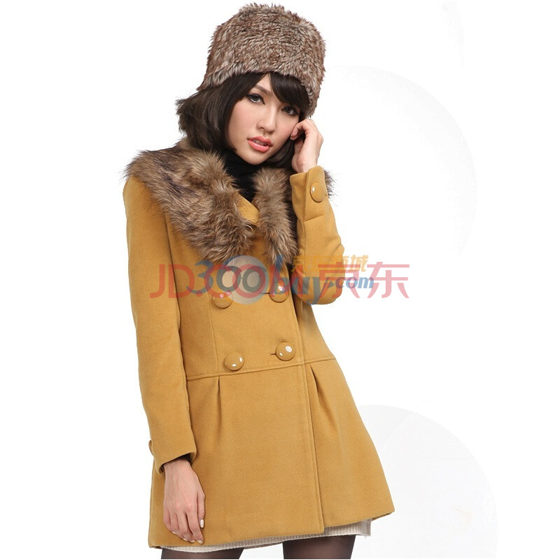 茵佳妮<em>外套女装</em>新品<em>时尚</em>系潮款修身显瘦毛领毛