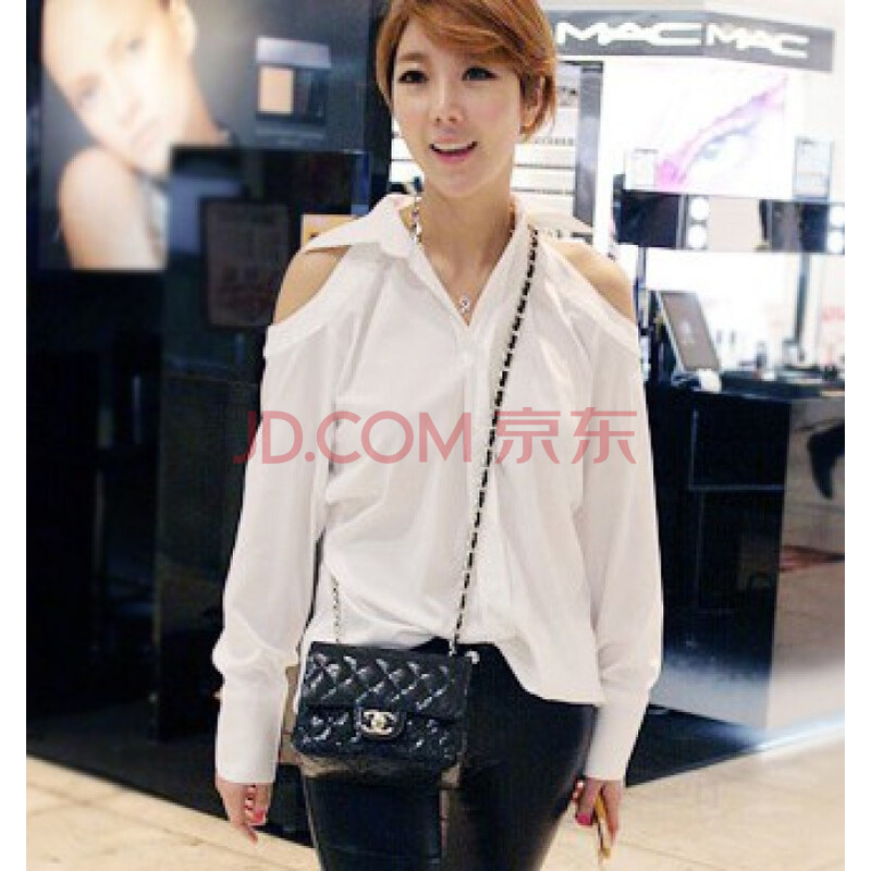 亿品 <em>韩版</em> <em>时尚个性</em> 春夏<em>女装</em>露肩性感帅气宽松