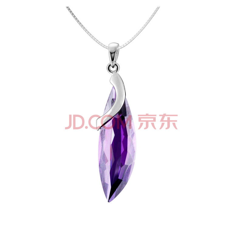MYIN 925<em>银项链</em> 紫色晶石女款<em>银项链</em> <em>送女友</em>-紫
