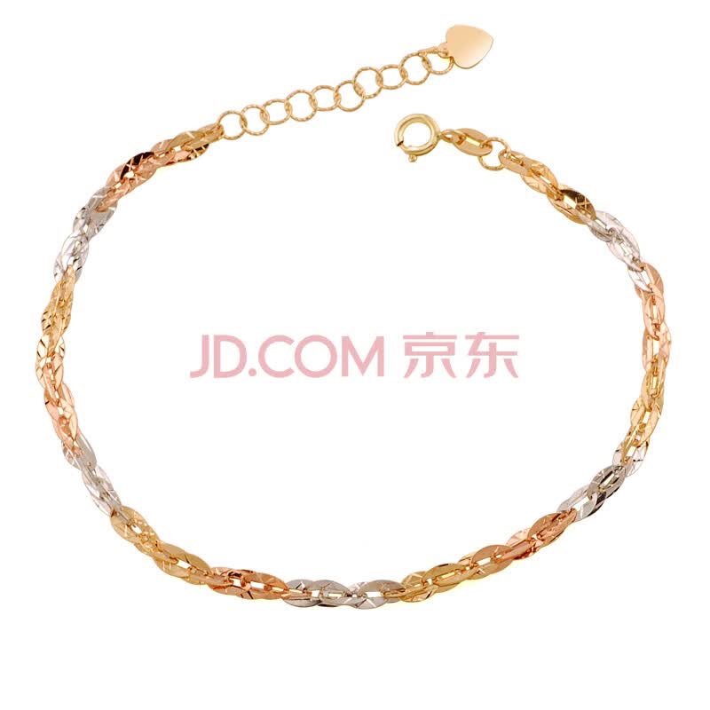 易燃火山 纯金K金饰品 K金<em>手链</em> <em>送女友生日</em>礼