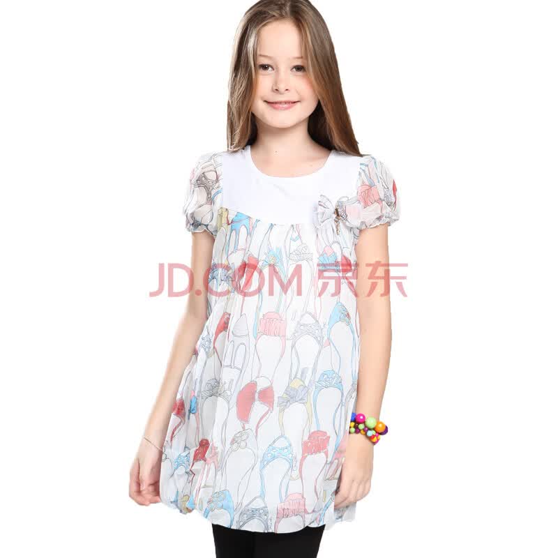 越位少年装offside童装<em>女童</em>韩版女大童夏装<em>雪纺</em>