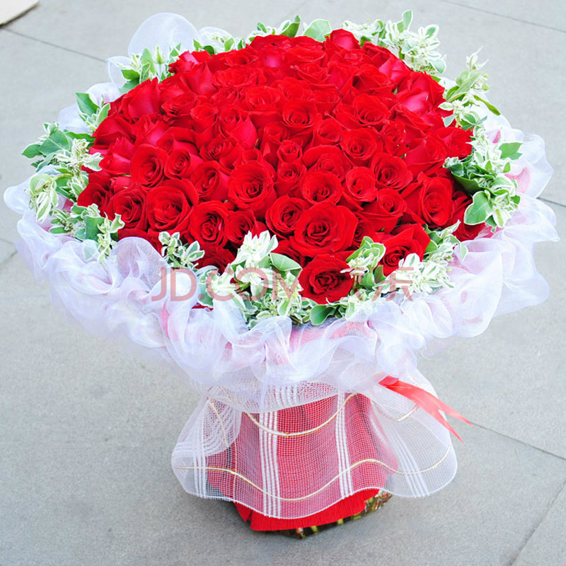中礼鲜花速递 99枝红玫瑰 情人节送女友鲜花礼物 情人节图片