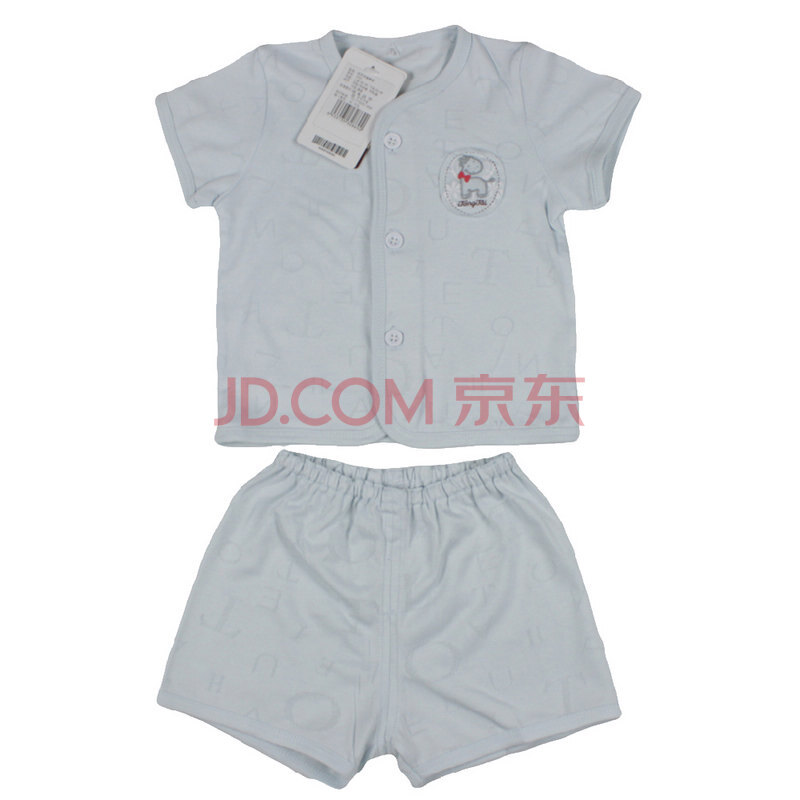 童泰 儿童 对开半袖套装 5161 天蓝色 73码图片