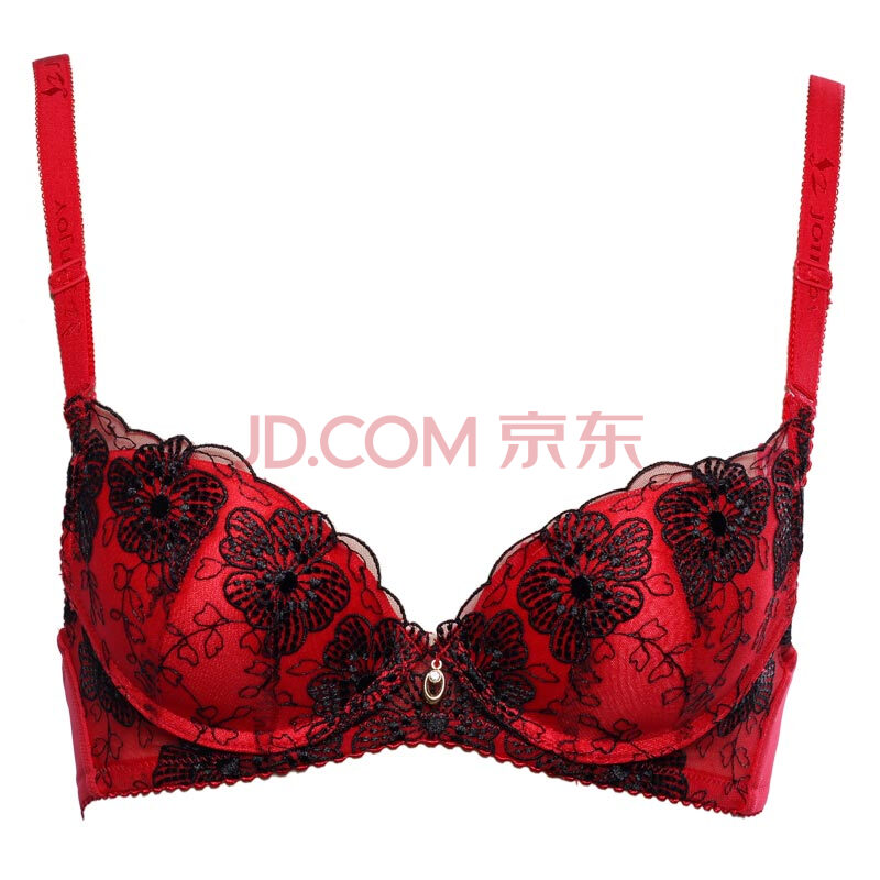 姣莹内衣JW7508 时尚刺绣厚小胸<em>聚拢型文胸罩</em>