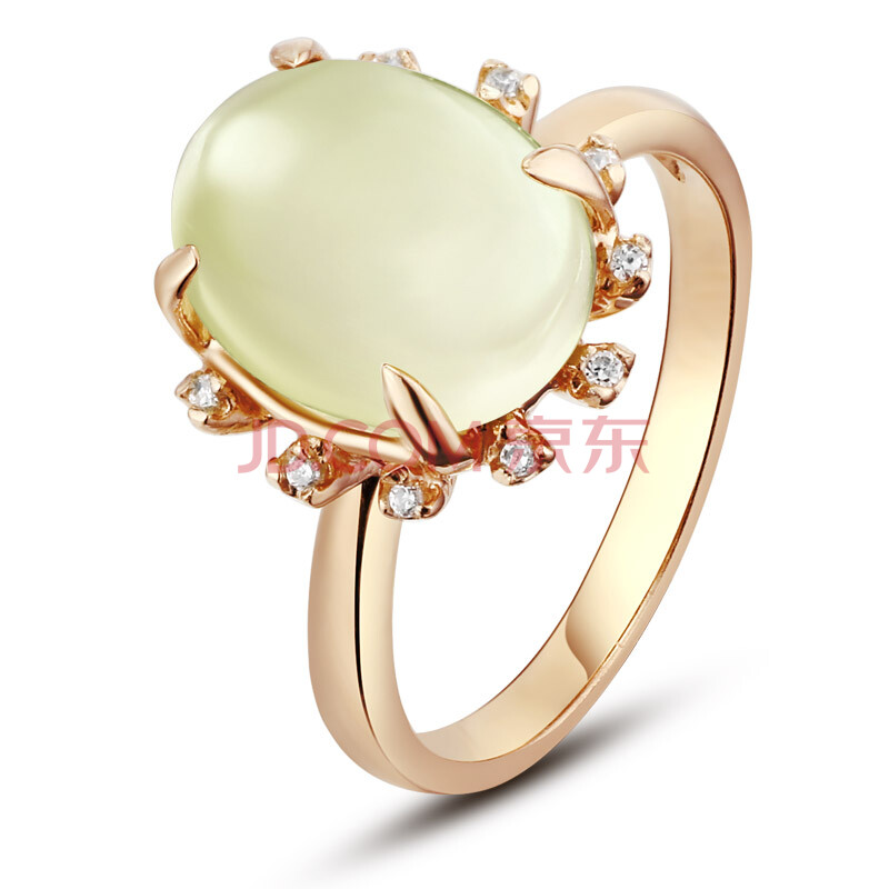 18k金柠檬<em>石女</em>戒子+纯银指环