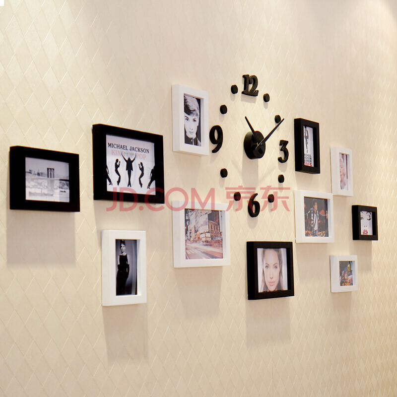 相框组合相框<em>墙钟表</em> 电视背景墙相框组合