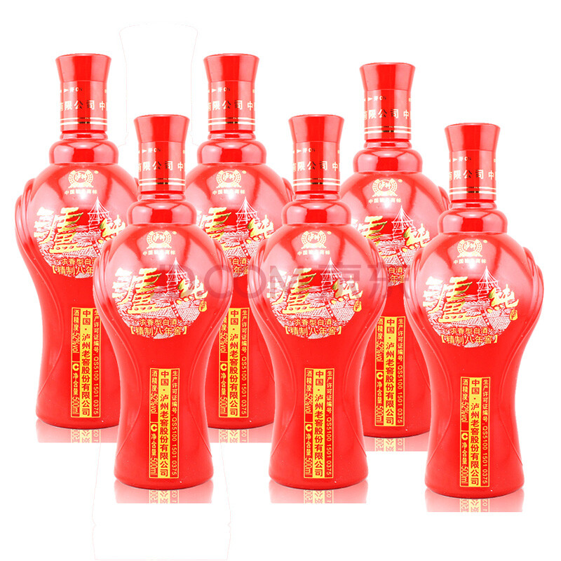 泸州老窖年份酒 泸纯精制八年窖52度500ml*6瓶【整箱装】