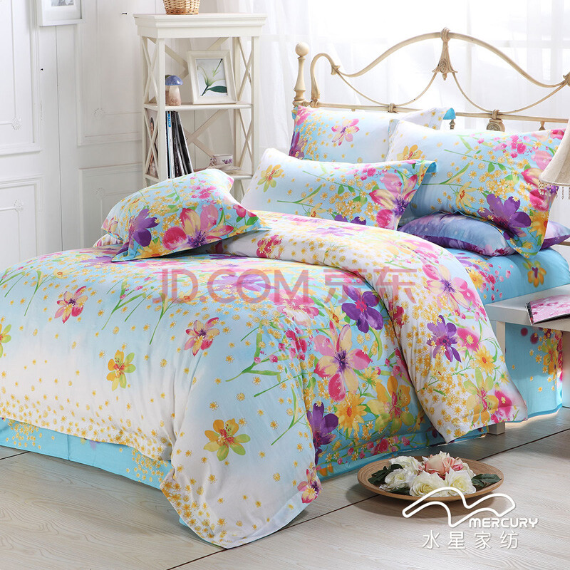 京东商城 水星家纺 套件\/床上用品 全棉斜纹印花